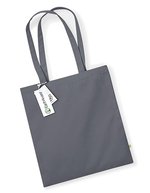 Westford Mill Robuste Einkaufstasche aus 100% Bio-Baumwolle, Beige 38 x 42 cm, WM801 – Graphite Gris