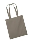 Westford Mill Robuste Einkaufstasche aus 100% Bio-Baumwolle, Hellgrau 38 x 42 cm, WM801 – Mushroom
