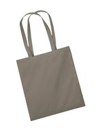 Westford Mill Robuste Einkaufstasche aus 100% Bio-Baumwolle, Beige 38 x 42 cm, WM801 – Mushroom