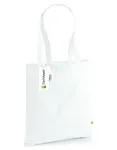 Westford Mill Robuste Einkaufstasche aus 100% Bio-Baumwolle, Hellgrau 38 x 42 cm, WM801 – White