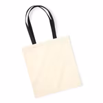 Westford Mill Sac en Coton Biologique avec Anses Contrastées, Natural/Black 38 x 42 cm, WM801C – image 3