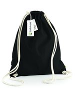 Westford Mill Bio-Baumwoll Gymsac mit Tunnelzug – Black