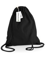 Westford Mill Bio-Baumwoll Gymsac mit Tunnelzug – Black/Black