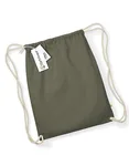 Westford Mill Bio-Baumwoll Gymsac mit Tunnelzug, Airforce Blue 37 x 47 cm, WM810 – Olive Green