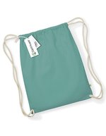 Westford Mill Bio-Baumwoll Gymsac mit Tunnelzug, Natural 37 x 47 cm, WM810 – Sage Green