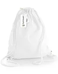 Westford Mill Bio-Baumwoll Gymsac mit Tunnelzug, Airforce Blue 37 x 47 cm, WM810 – White