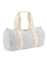 Westford Mill Bio-Baumwoll-Strandtasche mit Reißverschluss, Natural 50 x 25 x 25 cm, WM814 – Light Grey