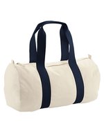 Westford Mill Bio-Baumwoll-Strandtasche mit Reißverschluss, Natural 50 x 25 x 25 cm, WM814 – Natural/French Navy