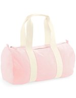 Westford Mill Bio-Baumwoll-Strandtasche mit Reißverschluss, Natural 50 x 25 x 25 cm, WM814 – Pastel Pink