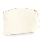 Westford Mill Bio-Baumwoll Wristlet mit Reißverschluss, Natural S (19 x 17 cm), WM820 – Bild 3