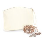 Westford Mill Bio-Baumwoll Wristlet mit Reißverschluss, Natural S (19 x 17 cm), WM820 – Bild 4