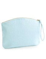 Westford Mill Bio-Baumwoll Wristlet mit Reißverschluss, Natural S (19 x 17 cm), WM820 – Pastel Blue