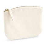 Westford Mill Bio-Baumwolltasche mit Reißverschluss, Natural 14.5 x 11 cm, WM825 – Bild 4