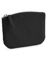 Westford Mill Bio-Baumwolltasche mit Reißverschluss – Black