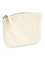 Westford Mill Bio-Baumwolltasche mit Reißverschluss – Natural