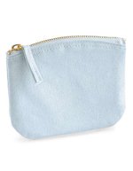 Westford Mill Bio-Baumwolltasche mit Reißverschluss – Pastel Blue