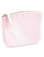 Westford Mill Bio-Baumwolltasche mit Reißverschluss – Pastel Pink