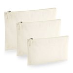 Westford Mill Bio-Baumwoll Kulturtasche mit Reißverschluss, Natural S (20 x 11.5 cm), WM830 – Bild 3