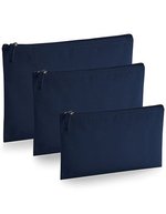 Westford Mill Bio-Baumwoll Kulturtasche mit Reißverschluss – French Navy