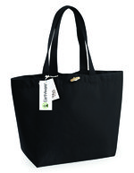 Westford Mill Strandtasche mit Holz-Knebelverschluss – Black