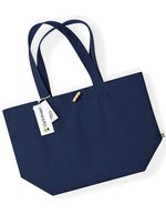 Westford Mill Strandtasche mit Holz-Knebelverschluss – French Navy