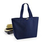 Westford Mill Strandtasche XXL mit Holz-Knebelverschluss, Natural 40 x 39 x 19 cm, WM855 – Bild 5