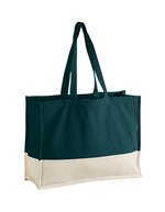 EarthAware® Organic Contrast Shopper – Dark Marine/Natural