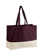 EarthAware® Organic Contrast Shopper – Oxblood/Natural