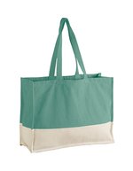 EarthAware® Organic Contrast Shopper – Sage Green/Natural