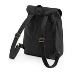 Westford Mill Bio-Baumwoll-Rucksack mit Druckknopfverschluss, Black 26 x 38 x 14 cm, WM880 – Bild 4