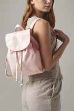 Westford Mill Bio-Baumwoll Mini Rucksack mit Druckknopf, Natural 22 x 30 x 12 cm, WM881 – Bild 1