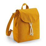 Westford Mill Bio-Baumwoll Mini Rucksack mit Druckknopf, Natural 22 x 30 x 12 cm, WM881 – Bild 3