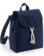 Westford Mill Bio-Baumwoll Mini Rucksack mit Druckknopf, Natural 22 x 30 x 12 cm, WM881 – Marine francais