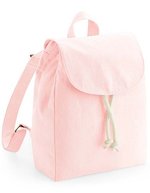 Westford Mill Bio-Baumwoll Mini Rucksack mit Druckknopf, Natural 22 x 30 x 12 cm, WM881 – Rose pastel