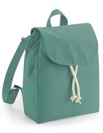 Westford Mill Bio-Baumwoll Mini Rucksack mit Druckknopf, Natural 22 x 30 x 12 cm, WM881 – Vert sauge