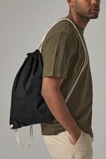Westford Mill Recycelter Baumwoll-Sac de sport à cordon 12 Liter, Natural 37 x 46 cm, WM910 – Bild 1