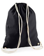 Westford Mill Recycelter Baumwoll-Turnbeutel 12 Liter – Black