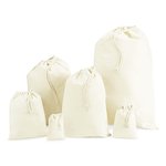 Westford Mill Recycelter Baumwoll-Sac de sport à cordon mit Kordelzügen, Natural XXS (10 x 15 cm), WM915 – Bild 3