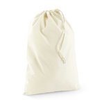 Westford Mill Recycelter Baumwoll-Sac de sport à cordon mit Kordelzügen, Natural XXS (10 x 15 cm), WM915 – Bild 4