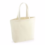 Westford Mill Recycled Cotton Shopping Bag with Carry Handle, Natural 35 x 39 x 13.5 cm, WM965 – image 3