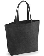 Westford Mill Recycelte Baumwoll-Einkaufstasche mit Tragegriff – Black