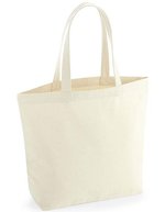 Westford Mill Recycelte Baumwoll-Einkaufstasche mit Tragegriff – Natural