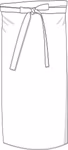 Link Kitchen Wear Pflegeleichte Gastronomieschürze XL 70x120 cm, White 70 x 120 cm, X1000 – Bild 4