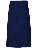 Link Kitchen Wear Pflegeleichte Gastronomieschürze XL 70x120 cm, White 70 x 120 cm, X1000 – Navy (ca. Pantone 2766)