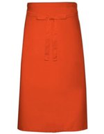 Link Kitchen Wear Pflegeleichte Gastronomieschürze XL 70x120 cm, White 70 x 120 cm, X1000 – Orange (ca. Pantone 1655)