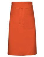 Link Kitchen Wear Kochschürze mit XL-Tasche, Twill-Gewebe – Orange