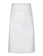 Link Kitchen Wear Kochschürze mit XL-Tasche, Twill-Gewebe – White