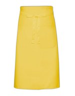 Link Kitchen Wear Kochschürze mit XL-Tasche, Twill-Gewebe, White 70 x 120 cm, X1000T – Yellow
