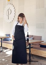 Link Kitchen Wear Robuste Gastronomieschürze mit Taschen 110x73 cm, Black 110 x 73 cm, X1003 – Bild 1
