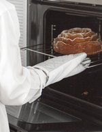 Link Kitchen Wear Guanti da forno in 100% poliestere, White/Silver Grey 34 x 14 cm, X1005 – Bild 1